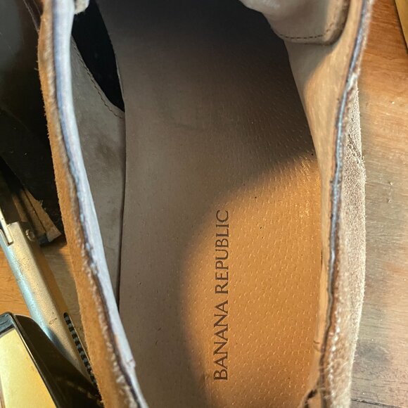 Banana Republic Tan Suede Leather Plain Toe Oxford Shoes Men’s 11.5 - Picture 8 of 8